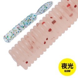 MAJOR CRAFT AJI-DO WORM CANDOLL 5cm #004 Ami Red Glow