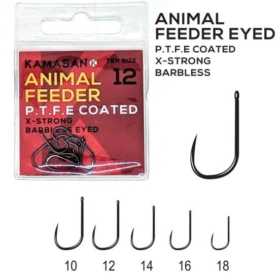 CARLIGE KAMASAN ANIMAL FEEDER PTFE X-STRONG NR 14 Barbless CARLIGE KAMASAN ANIMAL FEEDER PTFE X-STRONG NR 14 Barbless