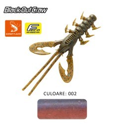 SHAD TIEMCO BLACK OUT CRAW 4" 10cm Culoare 002