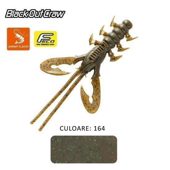 SHAD TIEMCO BLACK OUT CRAW 4