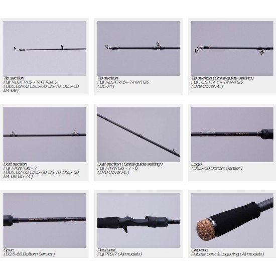 Lansetă Zenaq Spirado Blackart B3.5-68 Bottom Sensor Baitcasting, 2.03m/7-28g, 1buc Lansetă Zenaq Spirado Blackart B3.5-68 Bottom Sensor Baitcasting, 2.03m/7-28g, 1buc