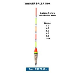 Plută waggler Jaxon Balsa G16 Hollow Multicolor, 3.0mm, 3g