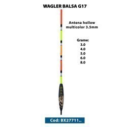 Plută waggler Jaxon Balsa G17 Hollow Multicolor, 3.5mm, 3g