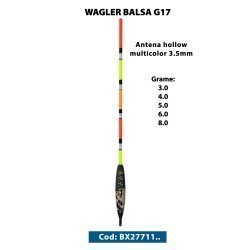 Plută waggler Jaxon Balsa G17 Hollow Multicolor, 3.5mm, 6g