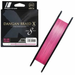 FIR TEXTIL MAJOR CRAFT DANGAN BRAID X 8X EGING 150m #0.8 16lb Pink