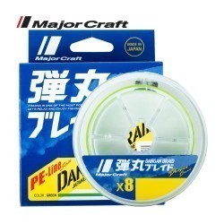 FIR TEXTIL MAJOR CRAFT DANGAN BRAID X8 150m #0.6 14lb Fluo Light Green