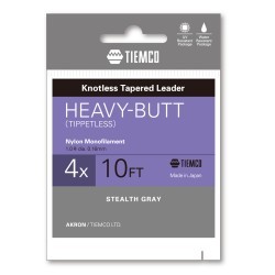 Fir monofilament Tiemco Heavy Butt Knotless Tapered Leader 2X, 10ft