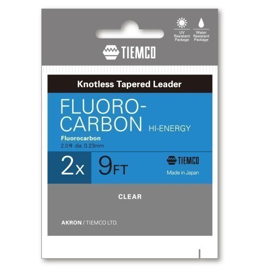Fir fluorocarbon Tiemco Hi-Energy Knotless Tapered Leader 5X, 9ft. Fir fluorocarbon Tiemco Hi-Energy Knotless Tapered Leader 5X, 9ft.