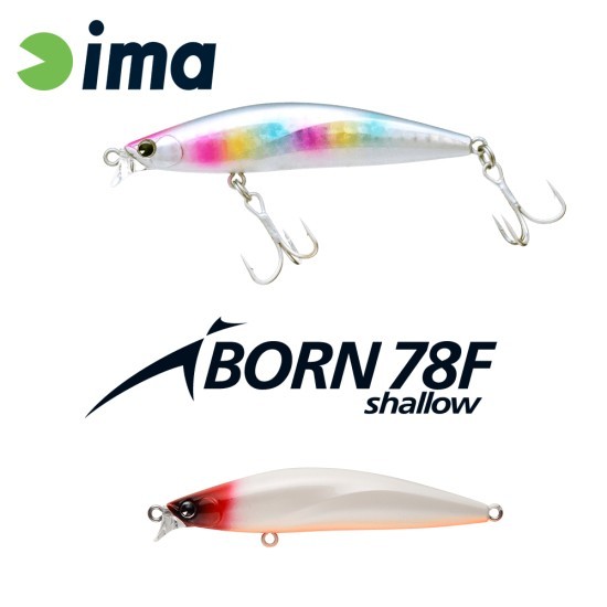 IMA IBORN 78F SHALLOW 78mm 8.5gr 002 Red Head Pearl OB IMA IBORN 78F SHALLOW 78mm 8.5gr 002 Red Head Pearl OB