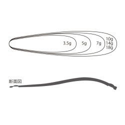 OSCILANTA TIEMCO LIGHTNING WOBBLER 37mm 2.0gr Culoare 202