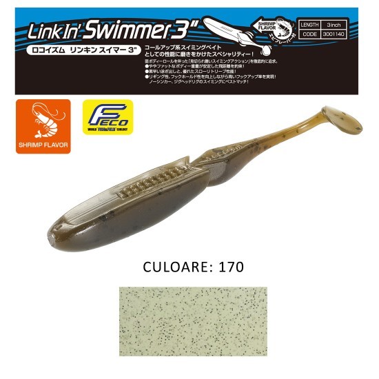 Shad Tiemco LinkIn Swimmer 3", Culoare 170, 7.6cm, 9buc/blister