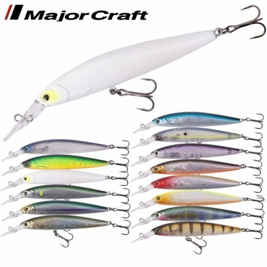 VOBLER MAJOR CRAFT CEANA JERKBAIT 90SPM MIDDLE 9cm 11gr #001 Blue Back Silver