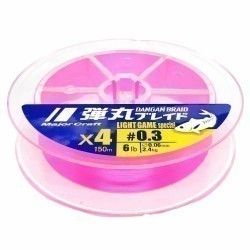 FIR TEXTIL MAJOR CRAFT DANGAN BRAID X4 LIGHT GAME 150m #0.3 6lb Pink