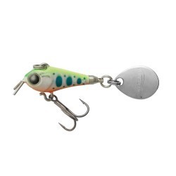 Spinnertail Tiemco Riot Blade, Culoare 102 Holo Chartreuse Back Yamame, 2cm/5g