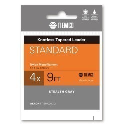 Fir monofilament Tiemco Knotless Tapered Leader 3x, 9ft.