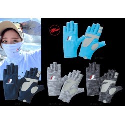 MANUSI MAJOR CRAFT UV-CUT GLOVE L Light Gray Camo