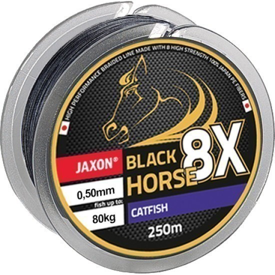 Fir textil Jaxon Black Horse PE 8X Catfish, 0.40mm/50kg, 250m Fir textil Jaxon Black Horse PE 8X Catfish, 0.40mm/50kg, 250m