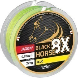 Fir textil Jaxon Black Horse PE 8X Fluo, 0.22mm/125m