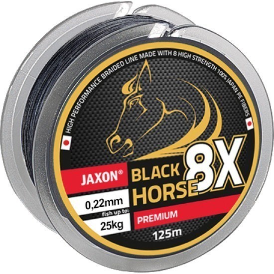 Fir textil Jaxon Black Horse PE8X Premium, 0.12mm/125m