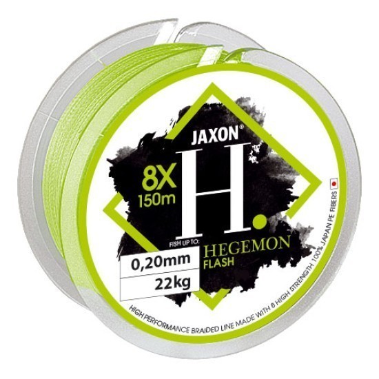 Fir textil Jaxon Hegemon Flash 8x, Bright Green, 0.16mm/17kg, 150m Fir textil Jaxon Hegemon Flash 8x, Bright Green, 0.16mm/17kg, 150m