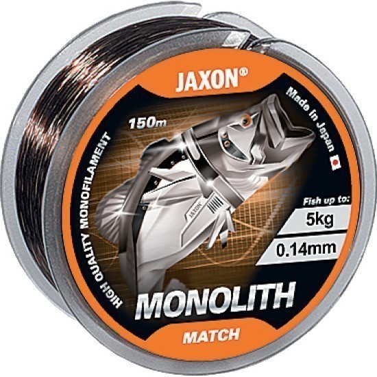 Fir monofilament Jaxon Monolith Match, Dark Brown, 0.14mm/5kg/150m