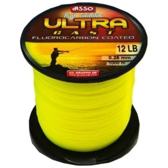 Fir Asso Ultra Cast Galben Fluo 0.20mm 1000m