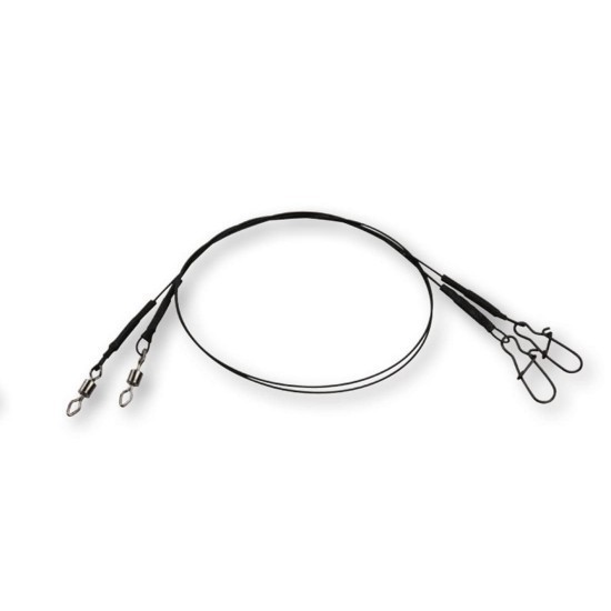 Strună DAM Effzett Coated Core7 Spin Leader, Large, 30cm, Nr.4/24kg, 2buc
