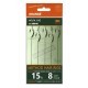 Rig Feeder Orange Series 1 No.8 15Lb Method Hair Rigs Rig Feeder Orange Series 1 No.8 15Lb Method Hair Rigs