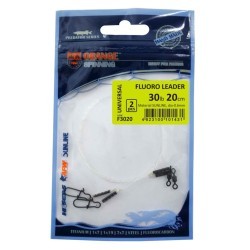 Strună fluorocarbon Orange Fluoro Leader 25cm/12kg, 2buc/plic