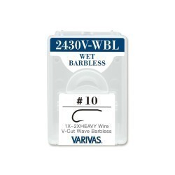 CARLIGE FLY 2430V-WBL WET V-CUT 1x 2x Heavy NR 8 Barbless