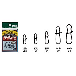 Agrafe Yarie 809 Line Snap Black, Nr. 00, 15lb, 10 buc./plic