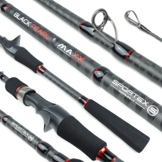 Lansetă Sportex Black Pearl Maxx Baitcast, 2.10m/20g (13-29g), 2buc