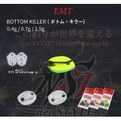 OSCILANTA NEO STYLE BOTTOM KILLER 1.5gr 35 White-Green Glow Rame