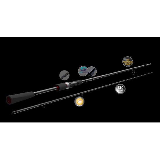 Lansetă Sportex Black Pearl Maxx Baitcast, 2.10m/20g (13-29g), 2buc