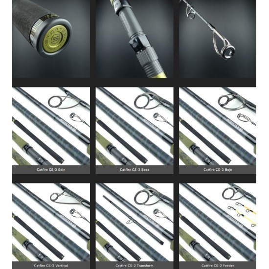 Lansetă Sportex Catfire CS-2 Spin, 2.40m/70-190g, 2buc Lansetă Sportex Catfire CS-2 Spin, 2.40m/70-190g, 2buc