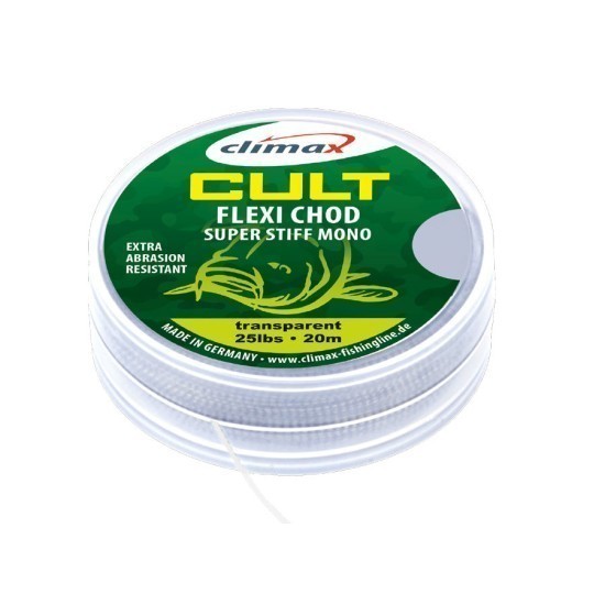 FIR CULT CRAP FLEXI CHOD MONO HOOKLINK 20m 0.50mm 25lb