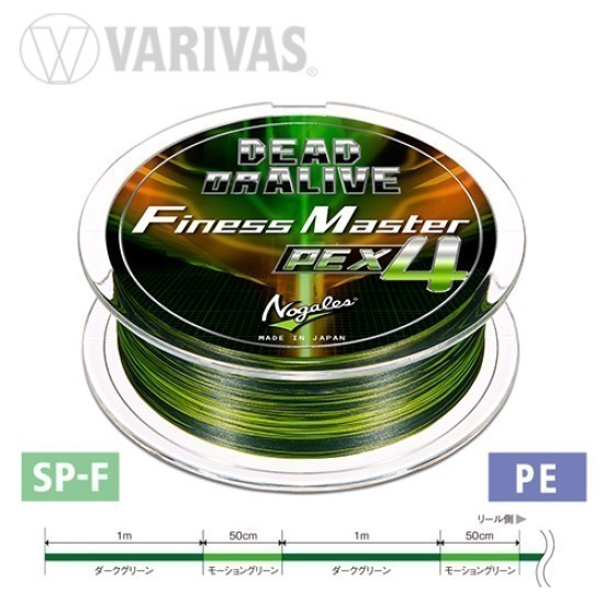 FIR DEAD OR ALIVE FINESSE MASTER PE X4 150m 10lb Marking Green FIR DEAD OR ALIVE FINESSE MASTER PE X4 150m 10lb Marking Green