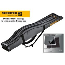 Husă semirigidă Sportex Super Safe III, Grey, 3 compartimente, 175cm