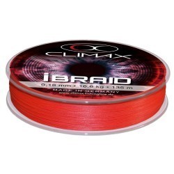 FIR CLIMAX iBRAID X8 FLUO RED 135m 0.28mm 26.8kg