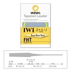 INAINTAS FLY TAPERED LEADER IWI FHT 4X 16ft 0.165mm-0.46mm