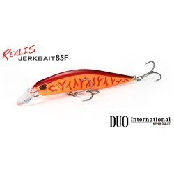 Vobler DUO Realis Jerkbait 85F, ASAZ400 Gunmetal M Silver Tiger, 8.5cm/7.3g