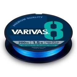 Fir textil Varivas PE 8 Blue Edition, Fluo Ocean Blue, 0.185mm/10.43kg/23bs, 150m
