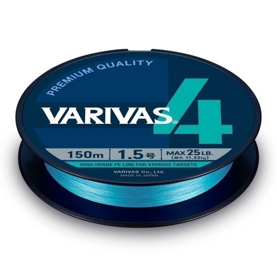 FIR VARIVAS PE 4 BLUE EDITION 150m 0.205mm 25lb Water Blue