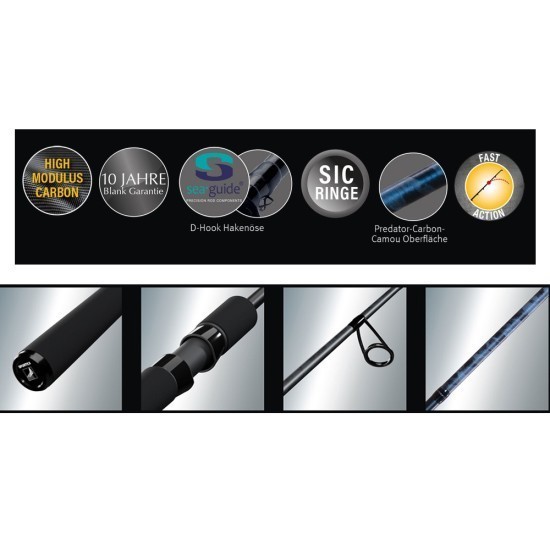 Lansetă Sportex Rapid Spin, 2.70m/40g (18-51g), 2buc