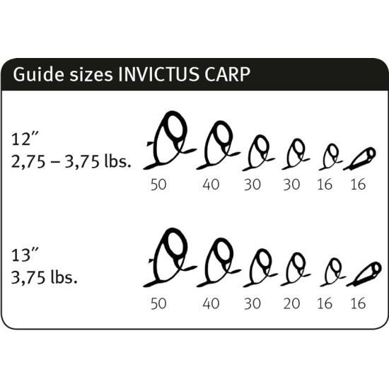 Lansetă Sportex Invictus Carp, 3.96m/3.75lbs, 2buc