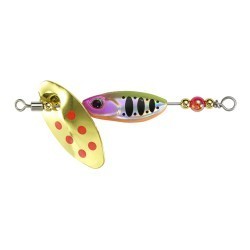 Linguriță rotativă DUO Spearhead Ryuki Spinner, ANA4076 Pink Clown Yamame, 2cm/5g