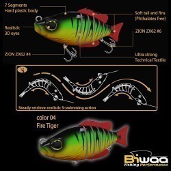 SWIMBAIT SEVEN SECTION S4" 10cm 17gr 04 Fire Tiger