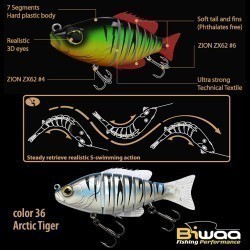 SWIMBAIT SEVEN SECTION S5" 13cm 34gr 36 Arctic Tiger