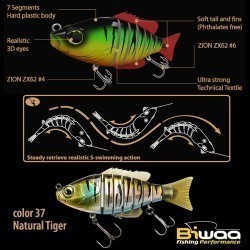 SWIMBAIT SEVEN SECTION S4" 10cm 17gr 37 Natural Tiger