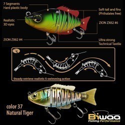SWIMBAIT SEVEN SECTION S6" 15cm 60gr 37 Natural Tiger